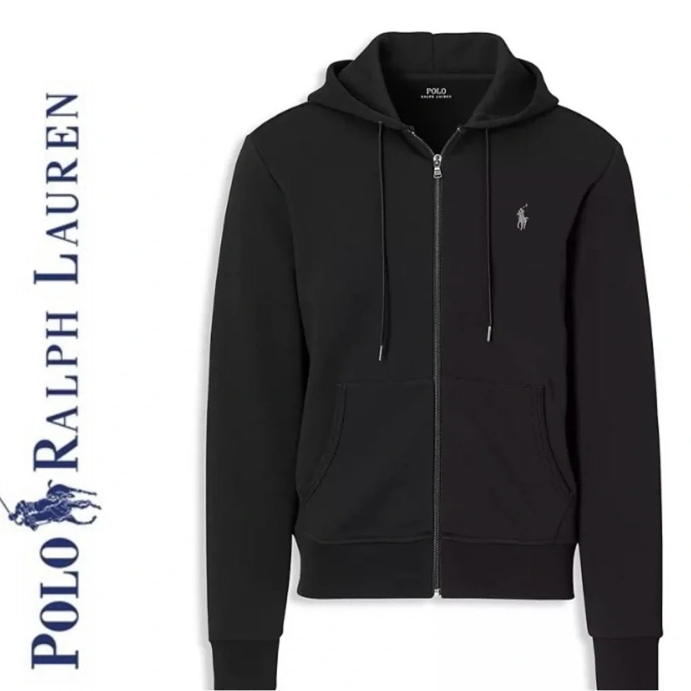 Polo Ralph Lauren Men’s Sz S Polo Black Double-Knit Full-Zip Hoodie